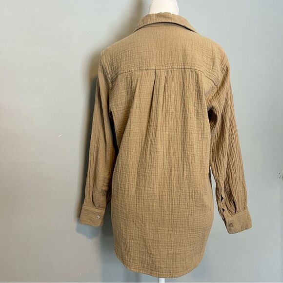Aritzia Wilfred Free Sail Gauze Button Down Shirt Size 2XS - Picture 6 of 8